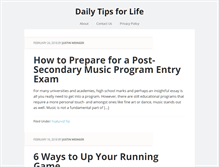 Tablet Screenshot of dailytipsblog.com